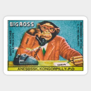 Big Boss Chimp Sticker